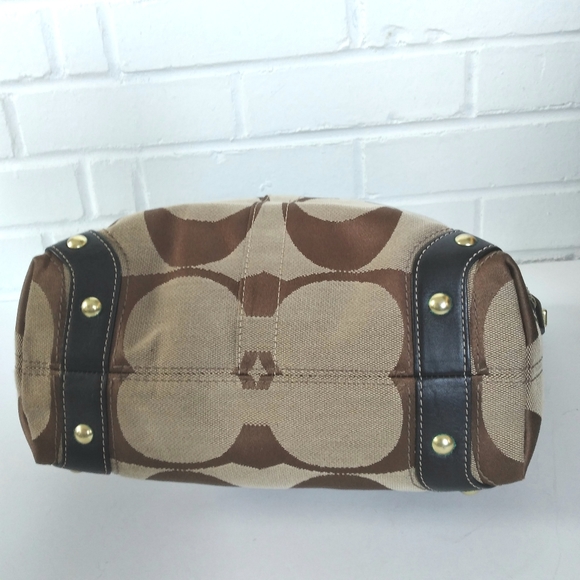 Coach black leather and canvas - Picture 5 of 8